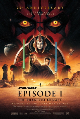Affiche du film Star Wars : Episode I - La Menace fantôme au cinéma Paradiso de St MArtin en Haut
