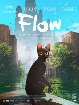 Affiche du film Flow, le chat qui nâavait plus peur de lâeau