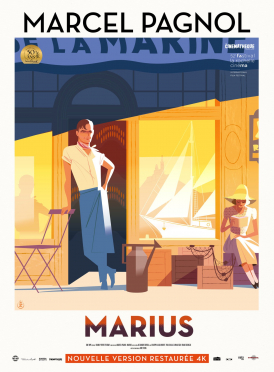 Affiche du film La Trilogie Marseillaise de Marcel Pagnol : Marius au cinéma Paradiso de St MArtin en Haut