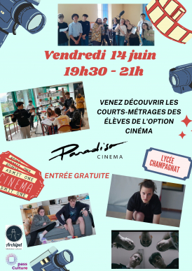 Affiche du film Courts métrages de l’option CAV du Lycée Champagnat