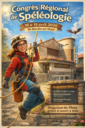 Affiche du film Festival de courts métrages de spéléologie au cinéma Paradiso de St MArtin en Haut